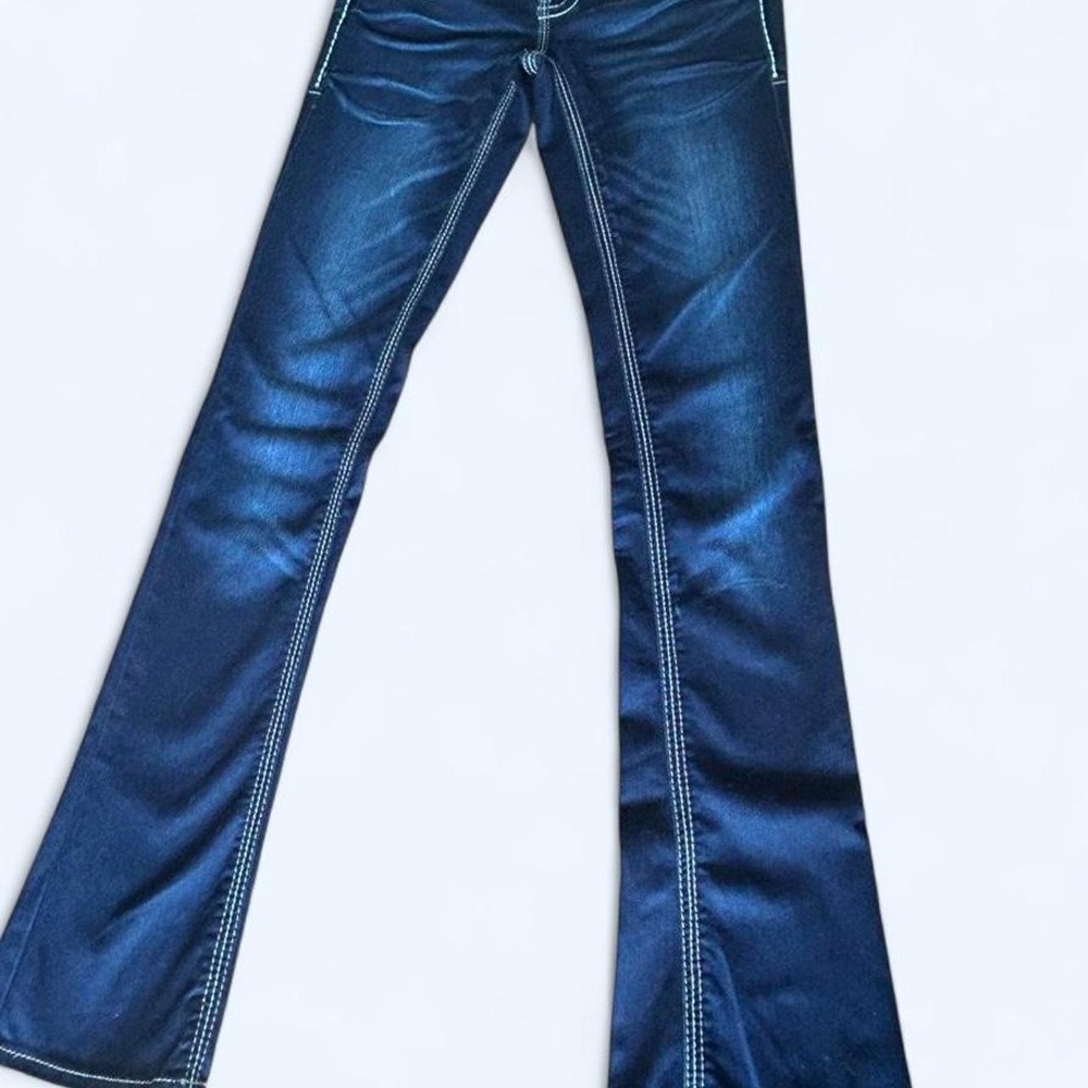 Y2K Studded Embroidered Stretchy Low-rise Jeans 💎